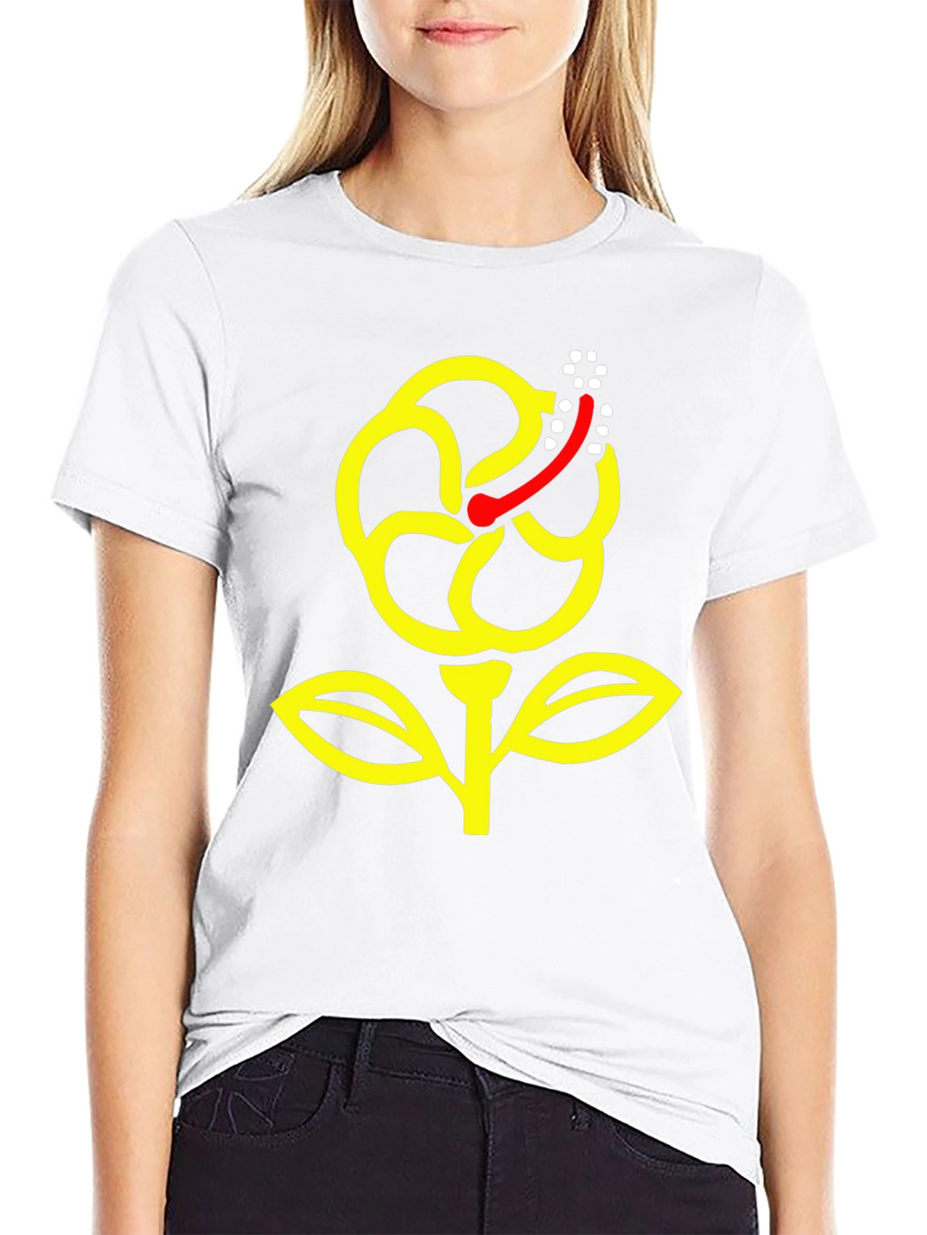 Floral Graphic Black T-Shirt - Modern Design