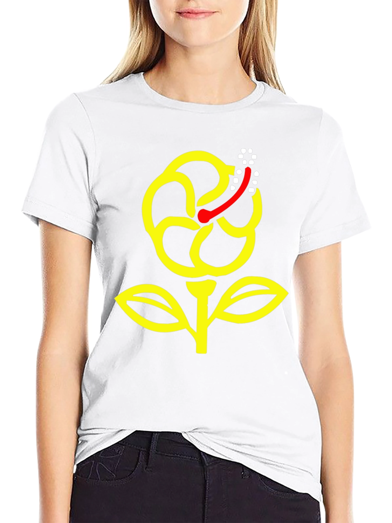 Floral Graphic Black T-Shirt - Modern Design