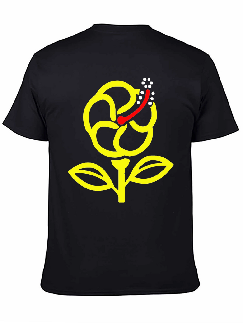 Floral Graphic Black T-Shirt - Modern Design