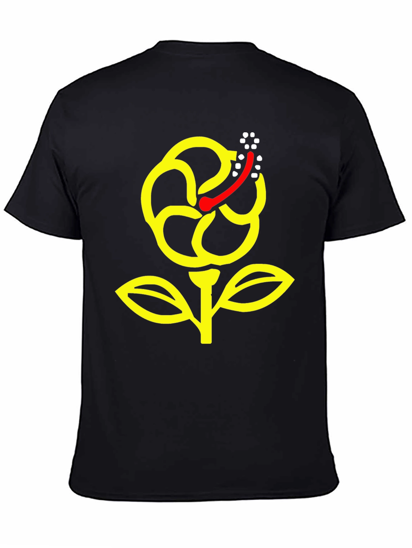 Floral Graphic Black T-Shirt - Modern Design