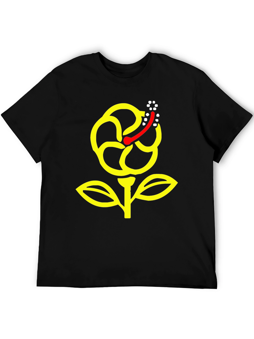 Floral Graphic Black T-Shirt - Modern Design