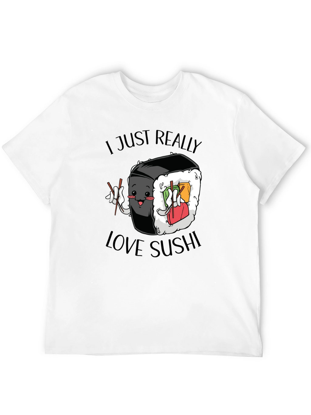 Sushi Lover Graphic Tee - Cute Foodie T-Shirt