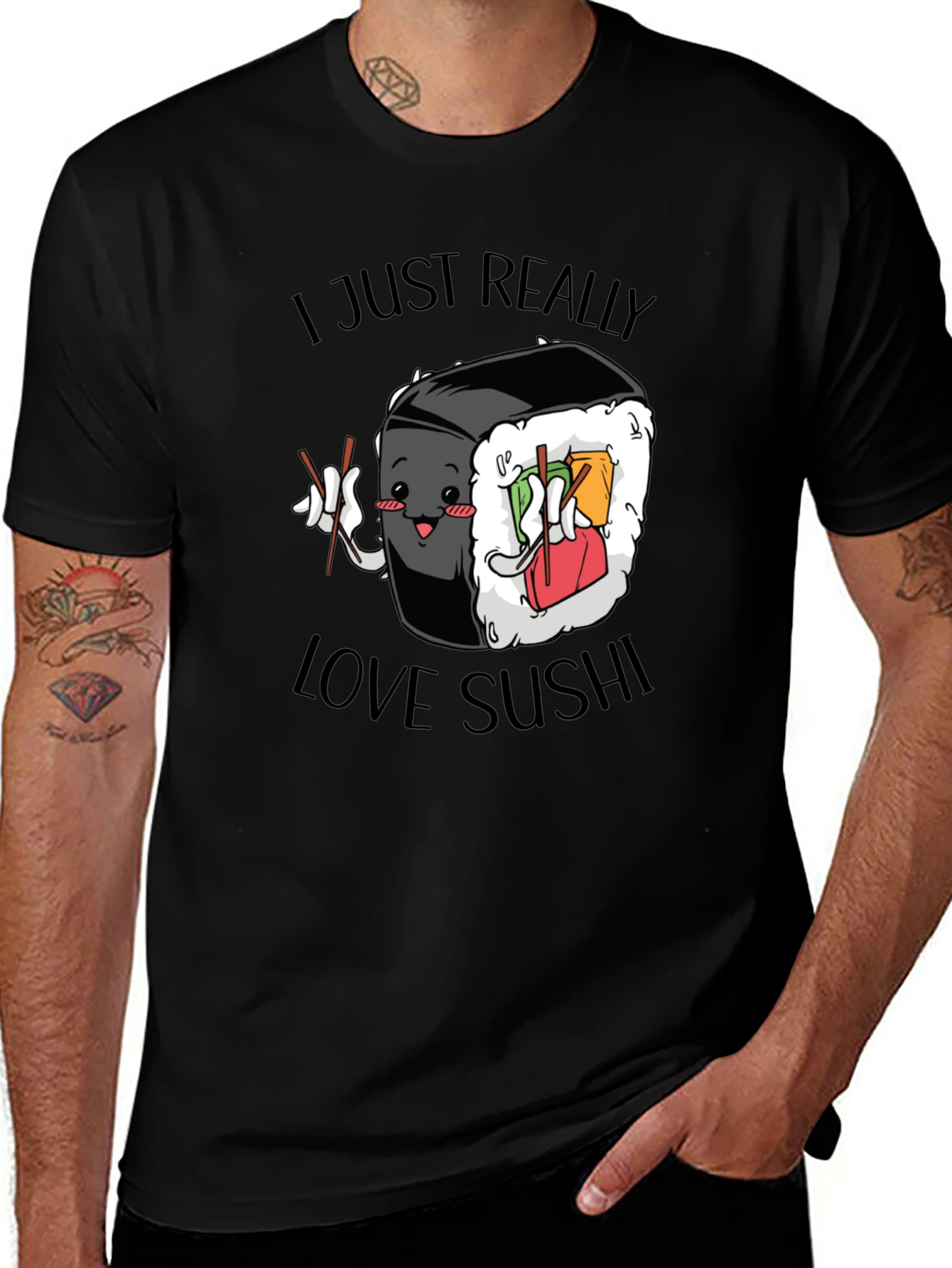 Sushi Lover Graphic Tee - Cute Foodie T-Shirt