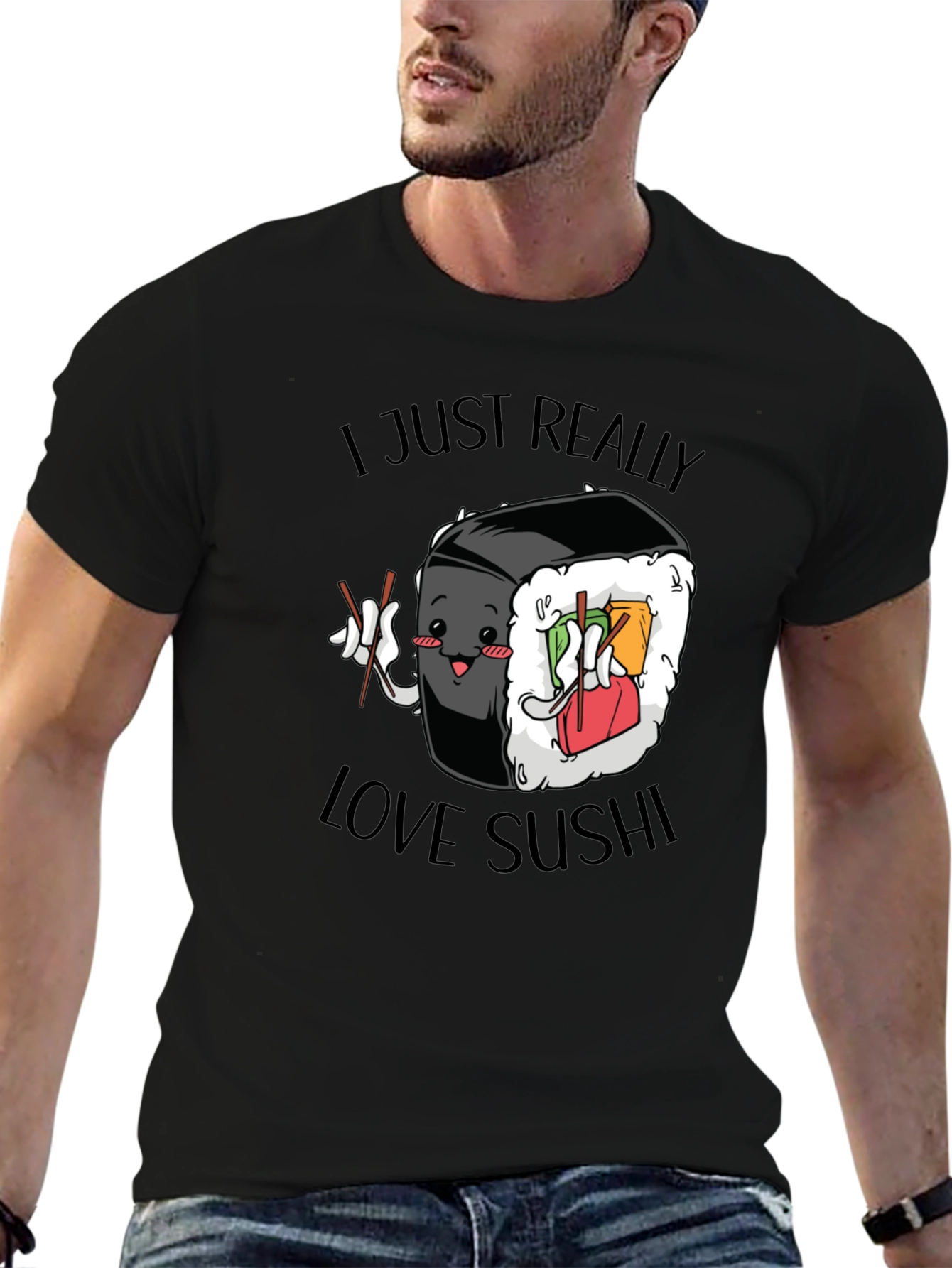 Sushi Lover Graphic Tee - Cute Foodie T-Shirt