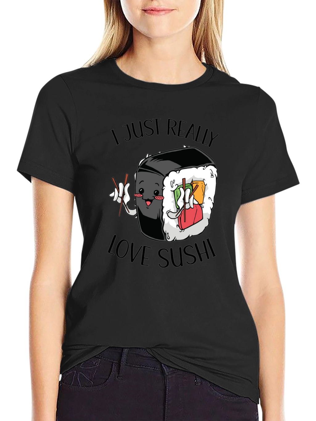 Sushi Lover Graphic Tee - Cute Foodie T-Shirt