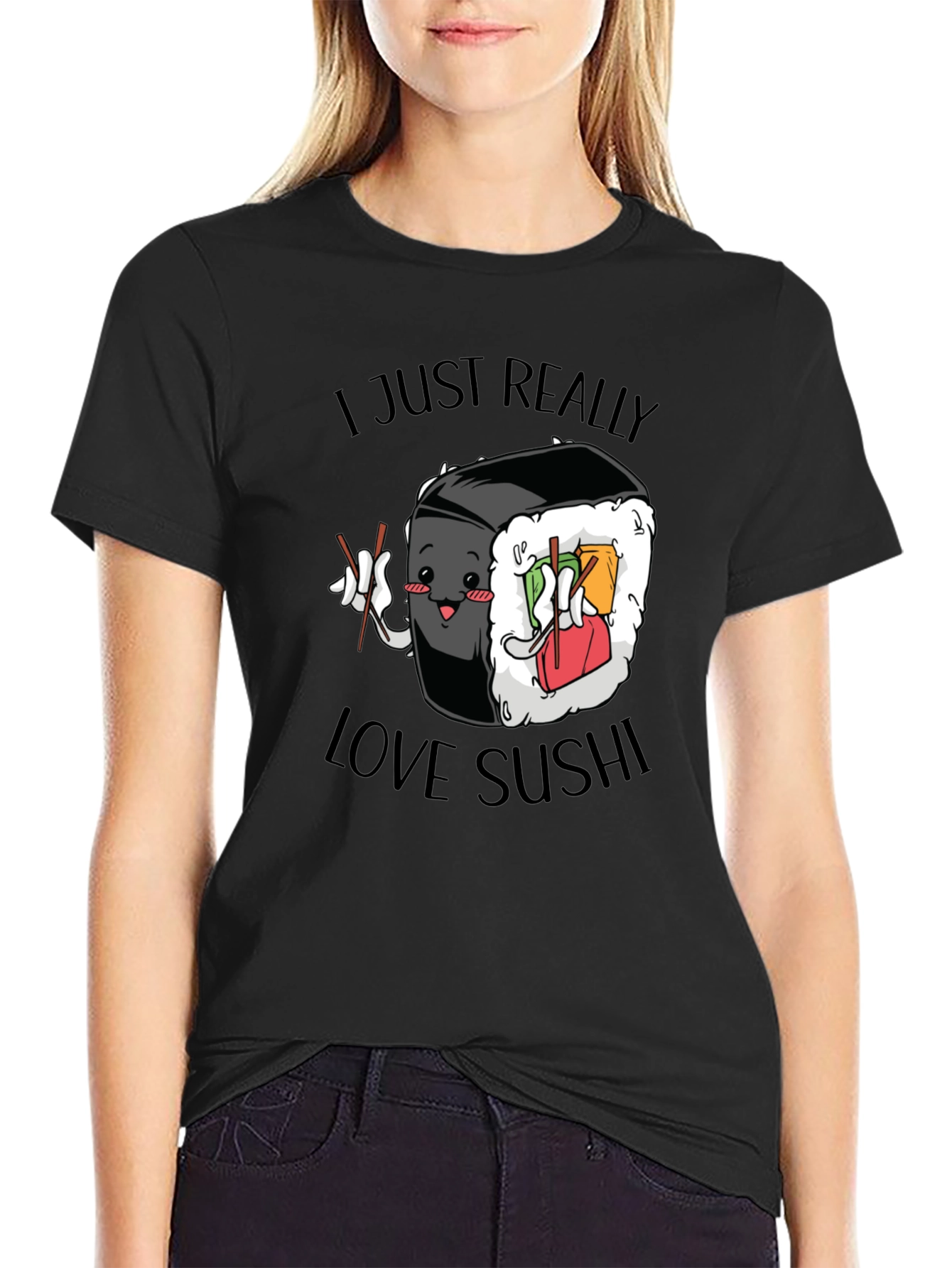 Sushi Lover Graphic Tee - Cute Foodie T-Shirt