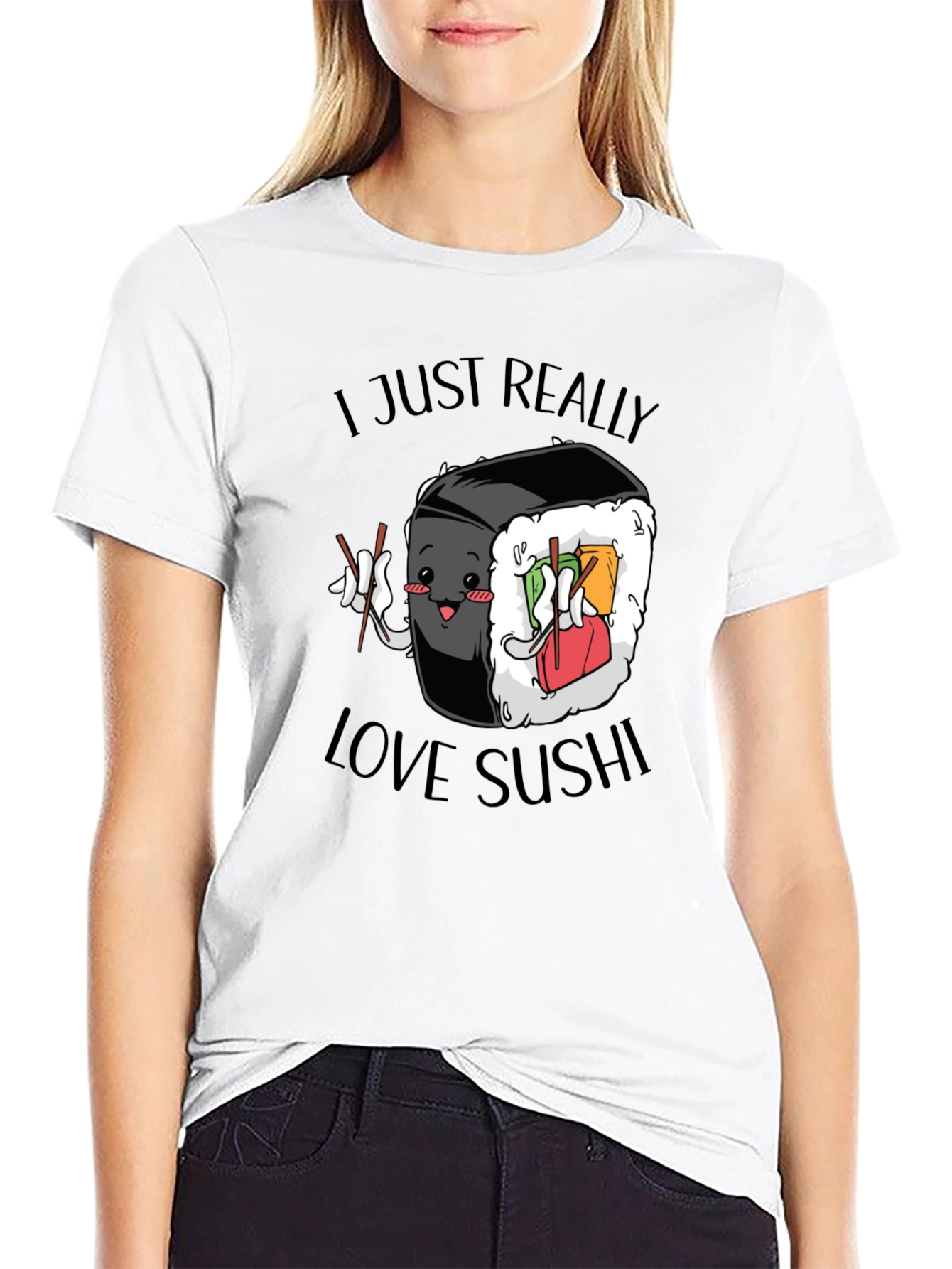 Sushi Lover Graphic Tee - Cute Foodie T-Shirt