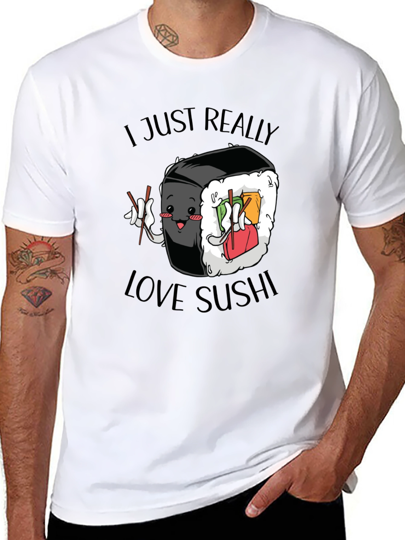 Sushi Lover Graphic Tee - Cute Foodie T-Shirt