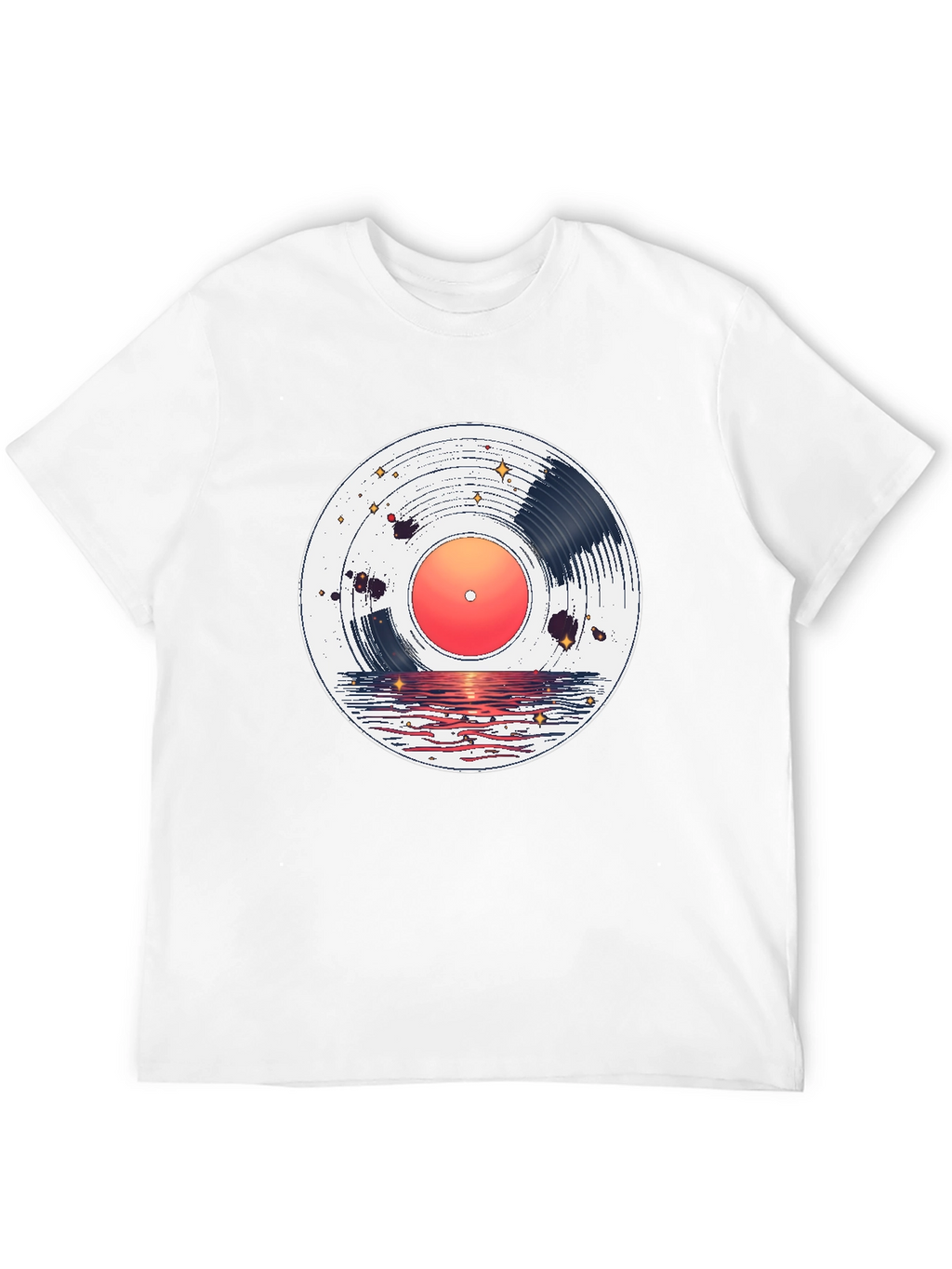 Sunset Vinyl Record Graphic Tee