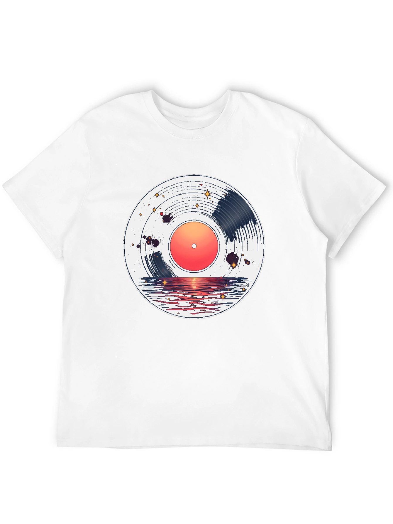 Sunset Vinyl Record Graphic Tee