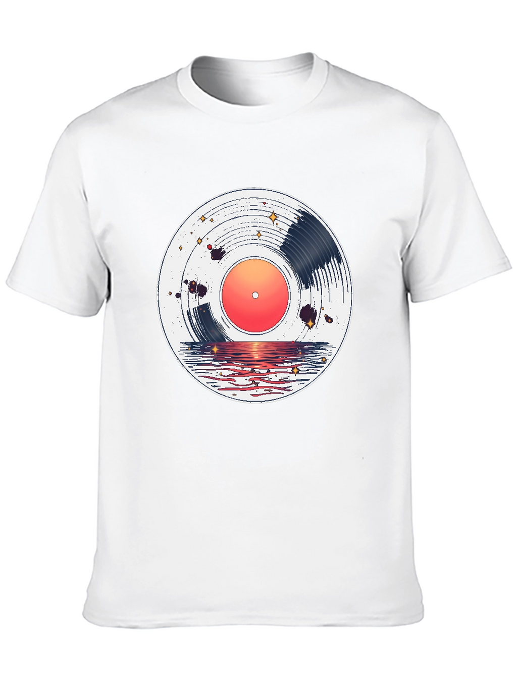 Sunset Vinyl Record Graphic Tee