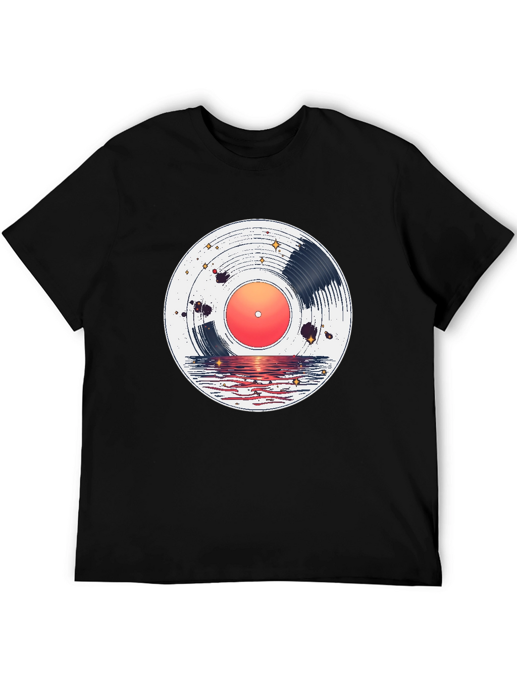 Sunset Vinyl Record Graphic Tee