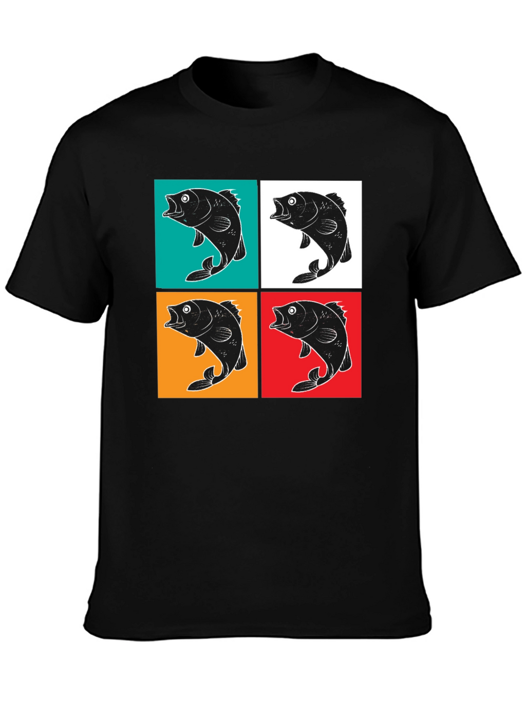 Retro Fish Pop Art Graphic T-Shirt