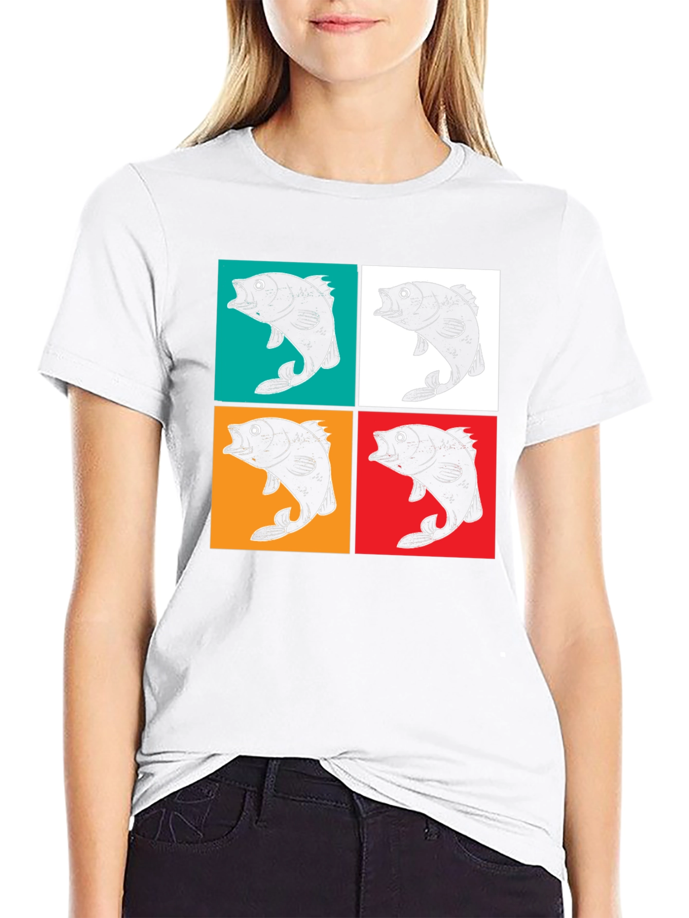Retro Fish Pop Art Graphic T-Shirt