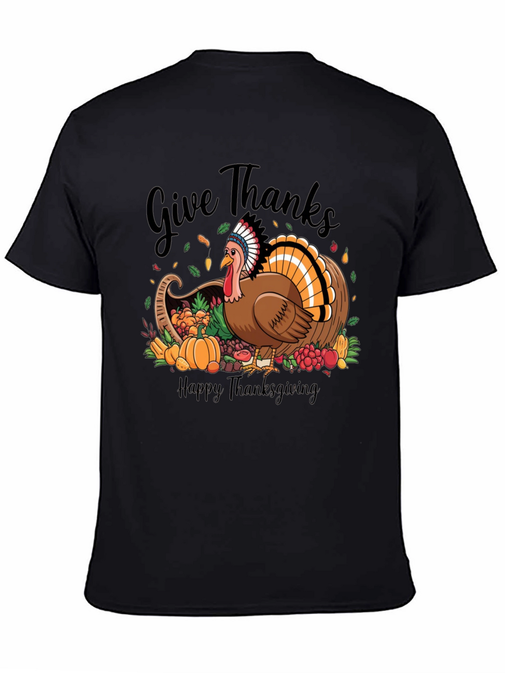 Give Thanks Thanksgiving Turkey T-Shirt