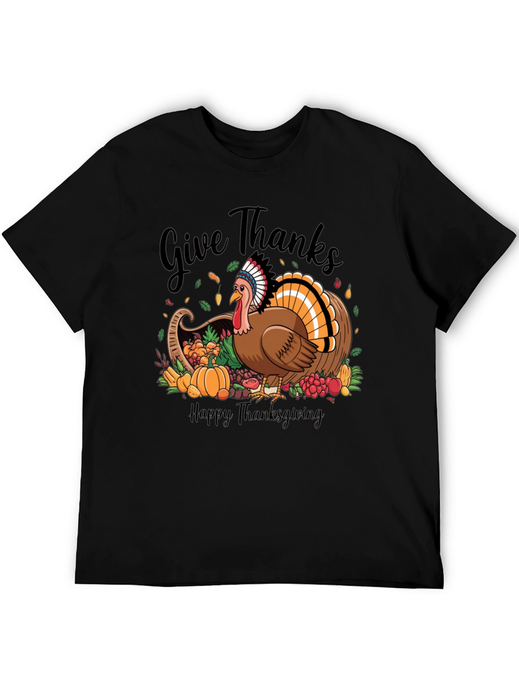 Give Thanks Thanksgiving Turkey T-Shirt