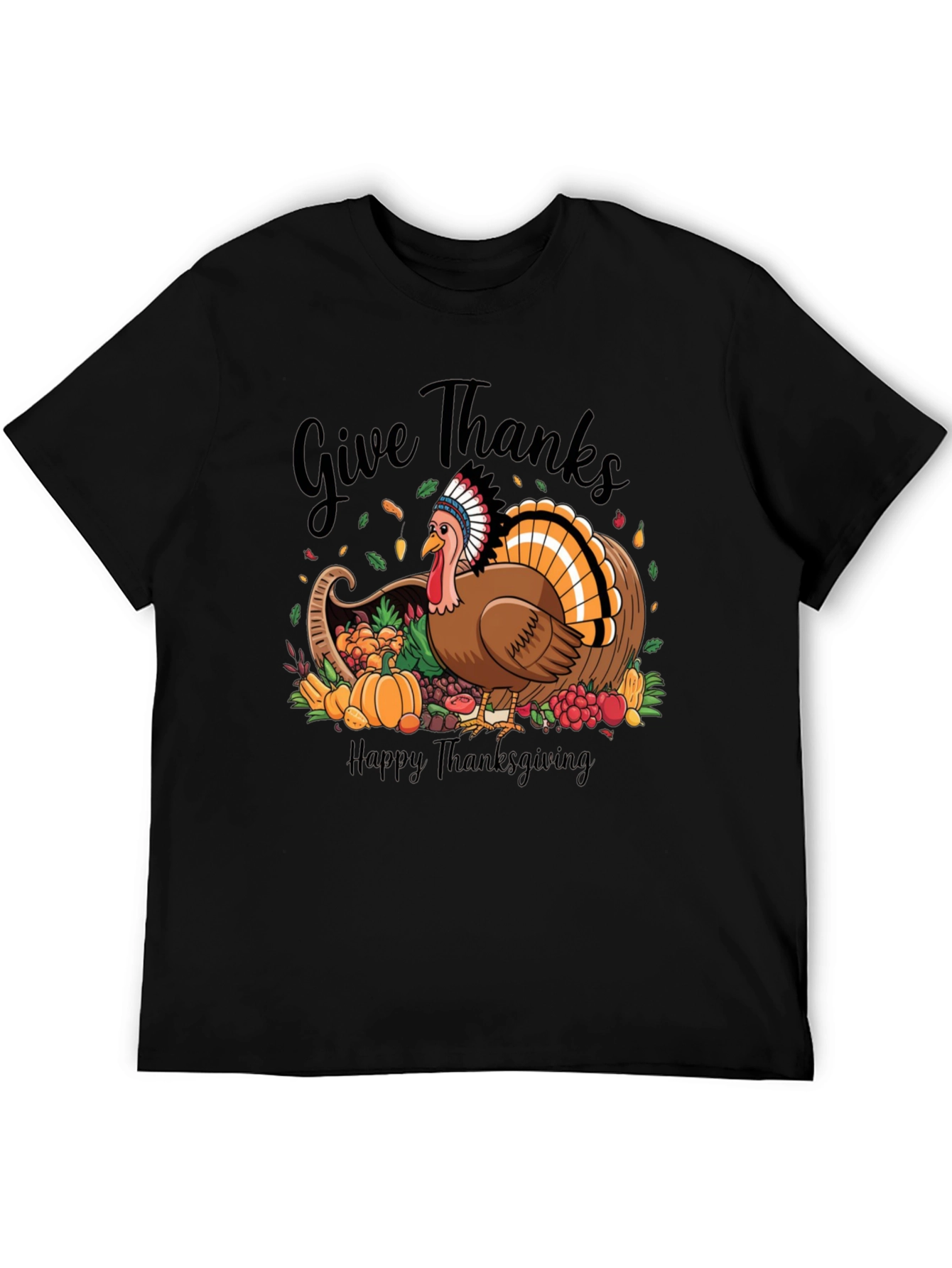 Give Thanks Thanksgiving Turkey T-Shirt
