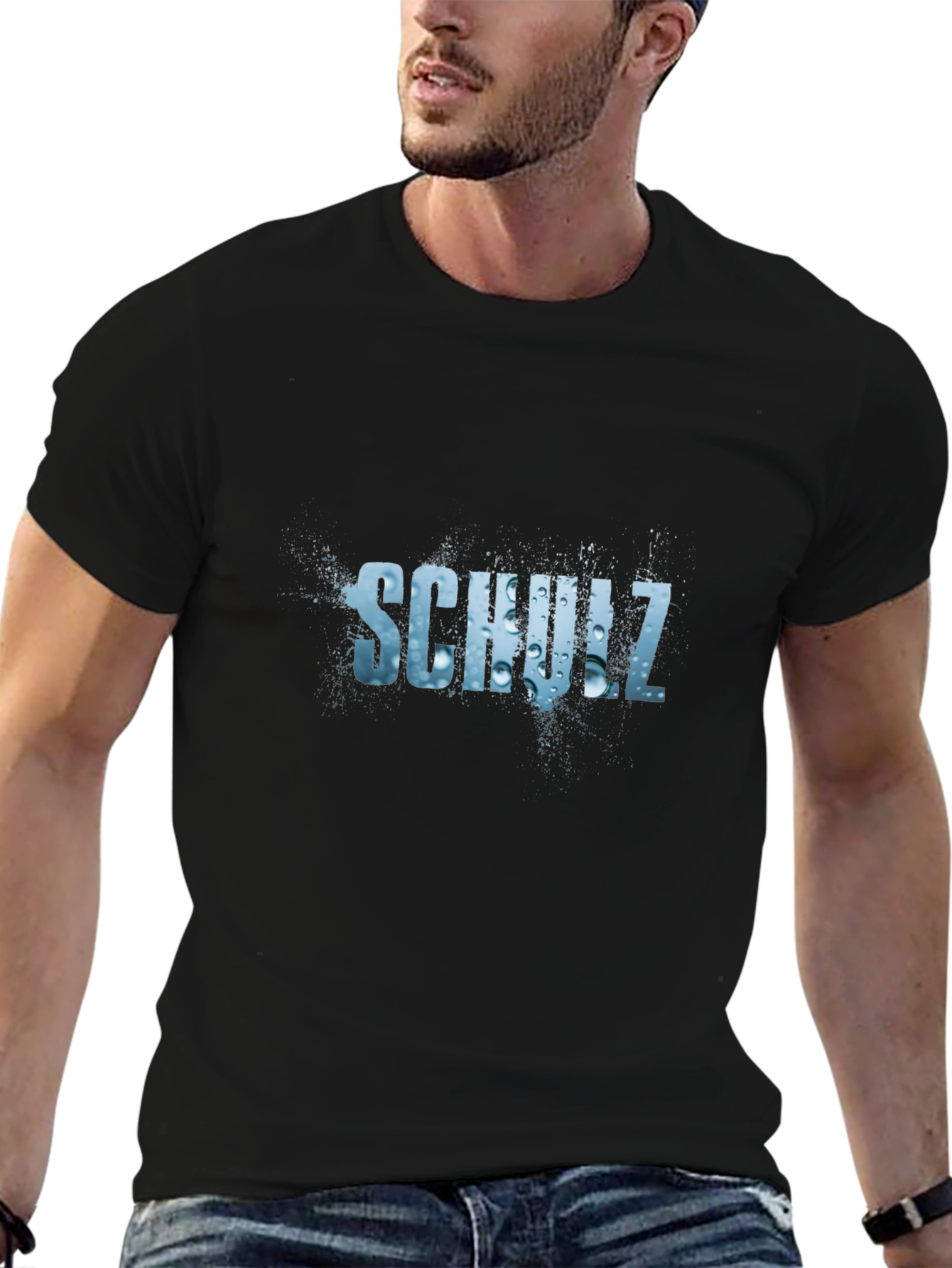 Schulz Graphic Print Black T-Shirt