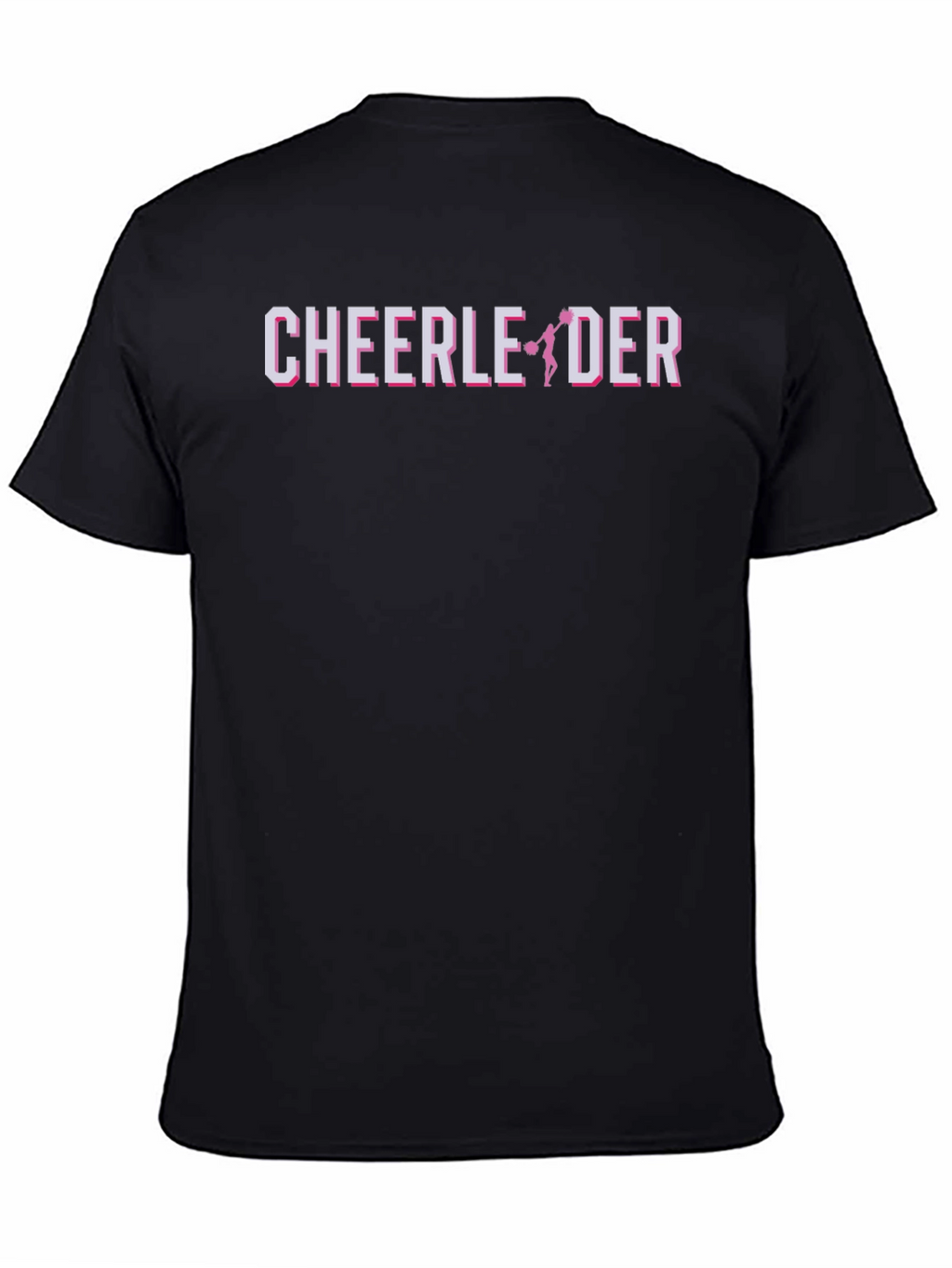 Cheerleader Graphic Print Black T-Shirt