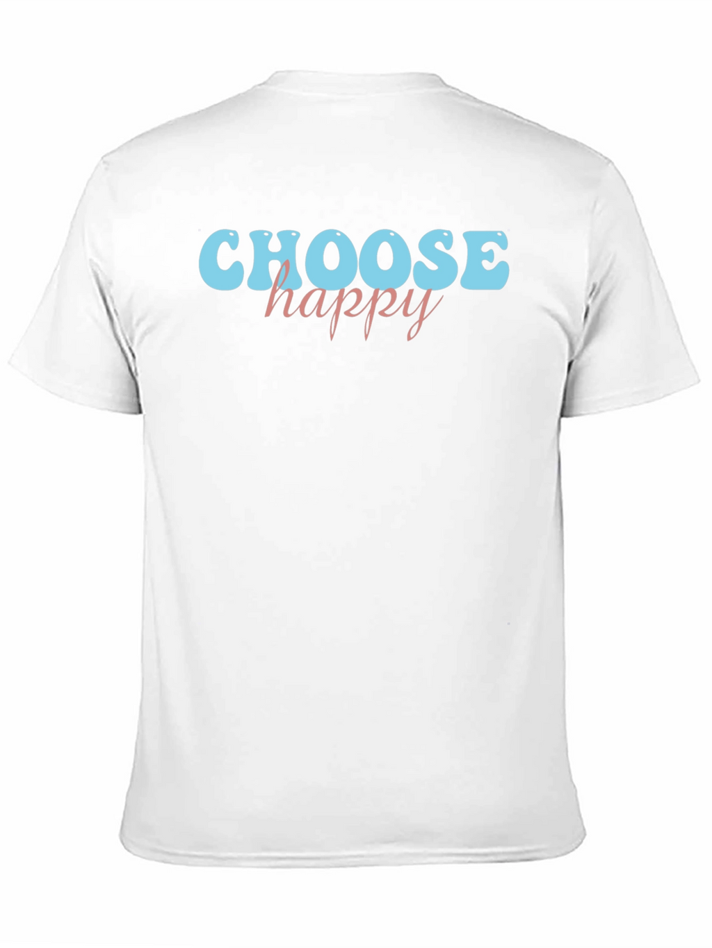 Choose Happy Graphic Tee - Black Cotton Casual Shirt