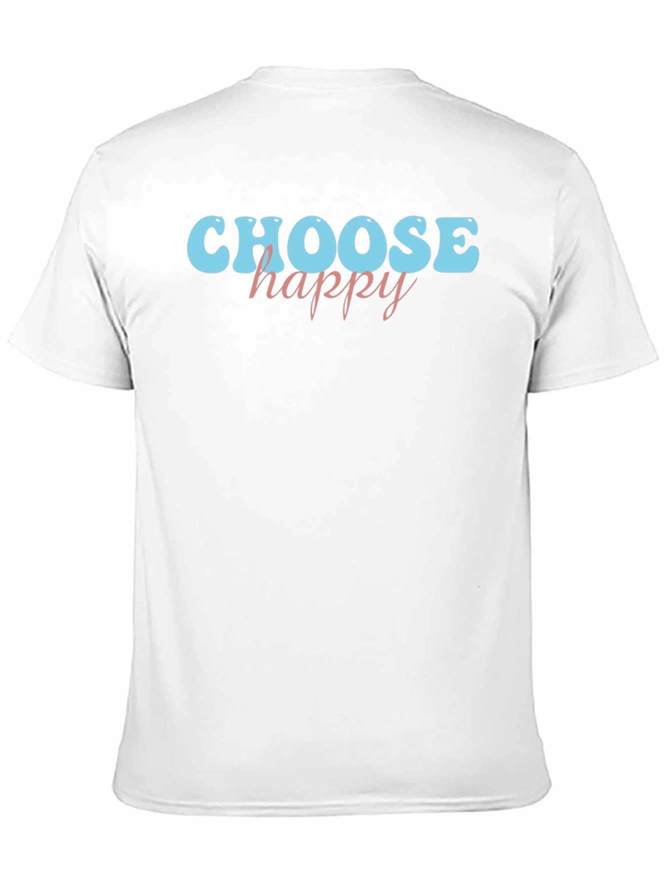 Choose Happy Graphic Tee - Black Cotton Casual Shirt
