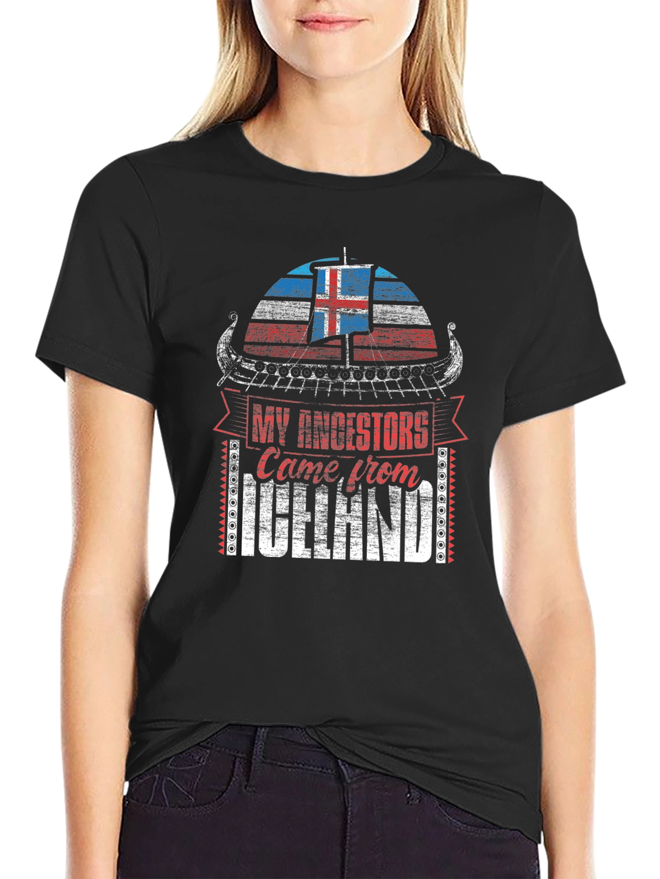 Icelandic Ancestry T-Shirt - Viking Heritage Design