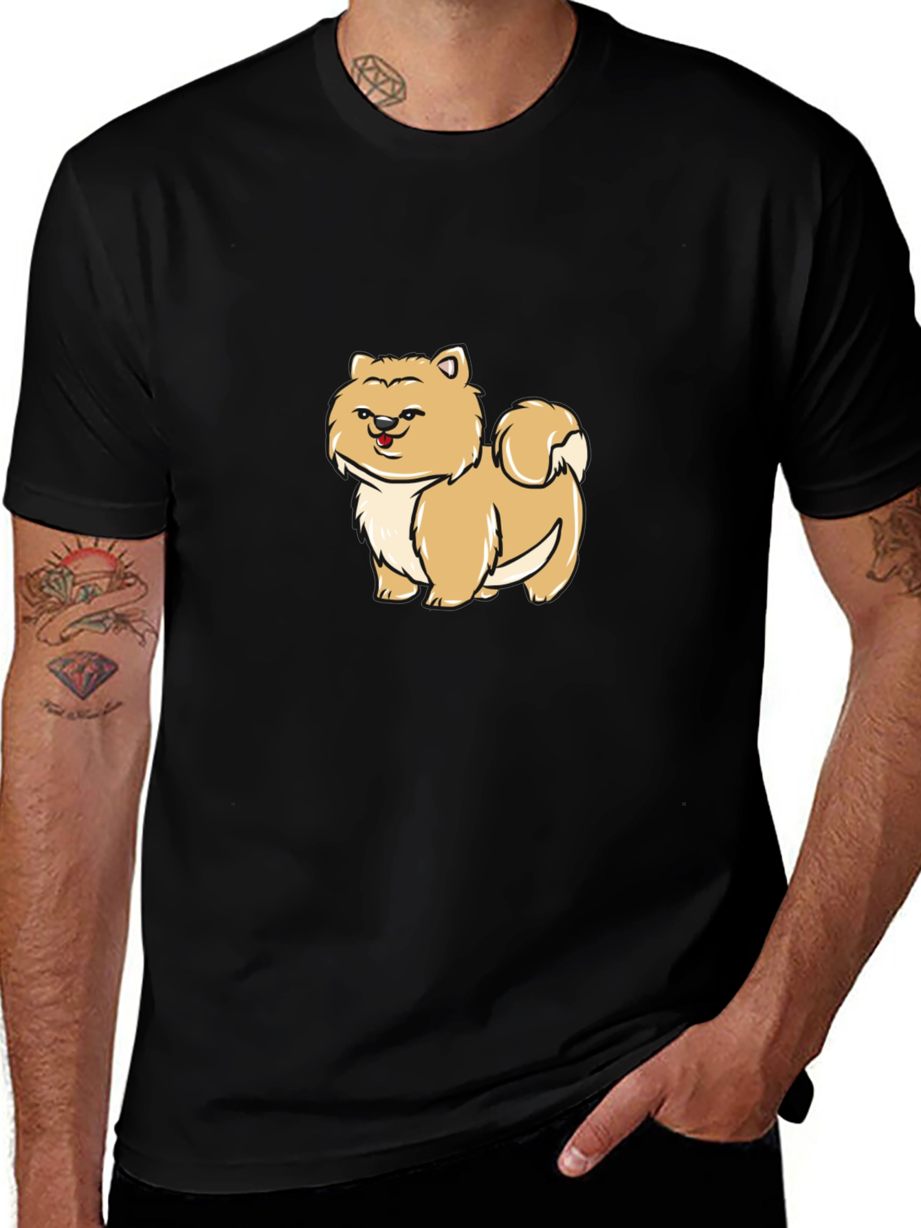 Cute Pomeranian Dog Graphic T-Shirt