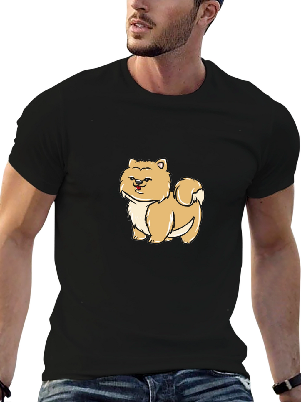 Cute Pomeranian Dog Graphic T-Shirt