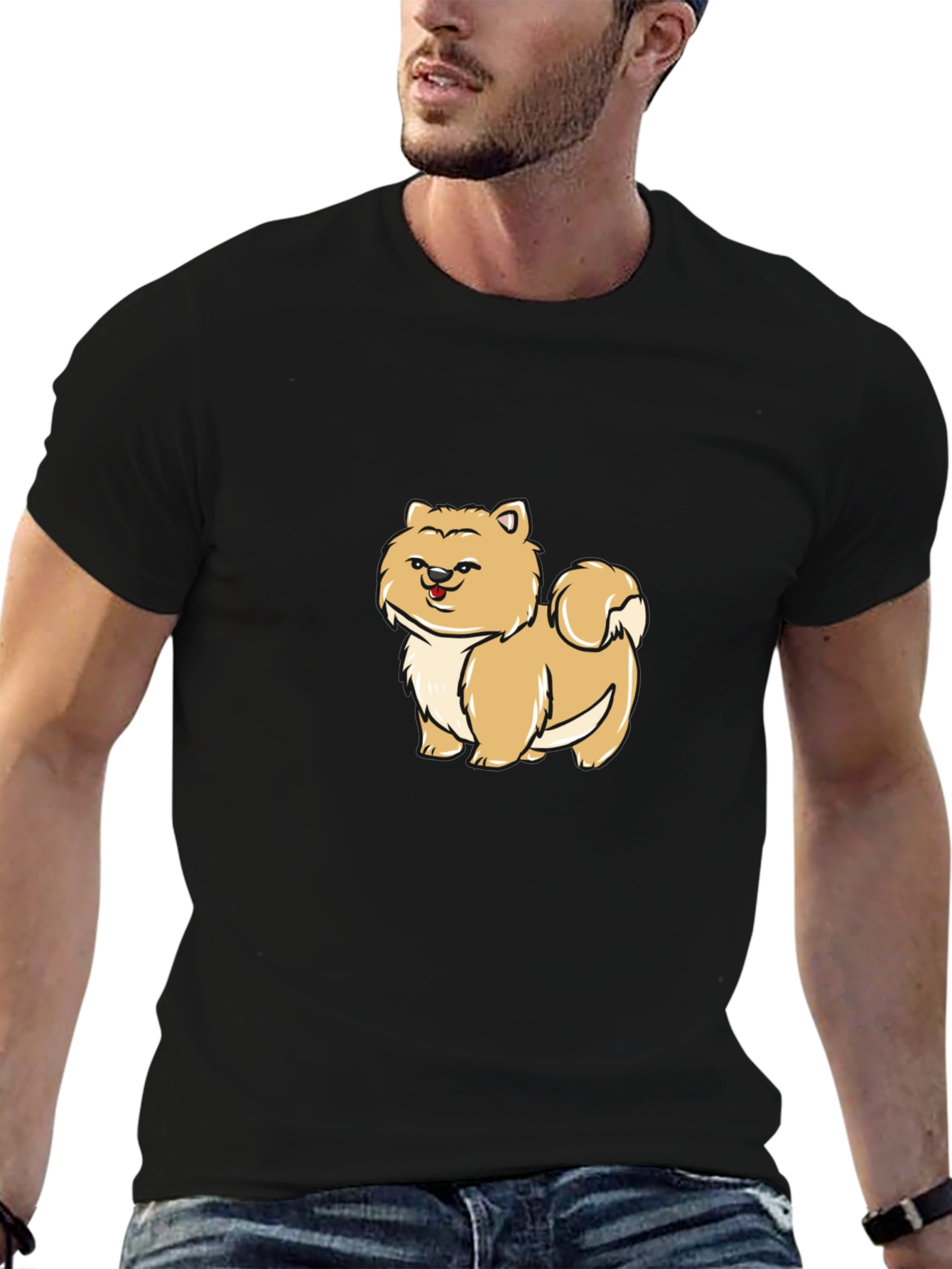 Cute Pomeranian Dog Graphic T-Shirt