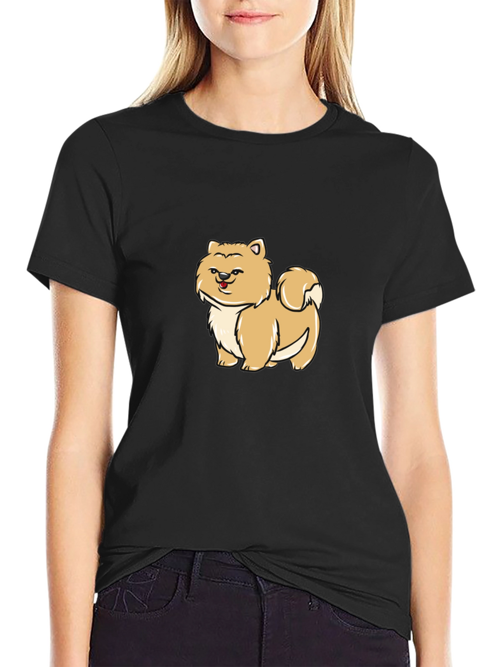 Cute Pomeranian Dog Graphic T-Shirt