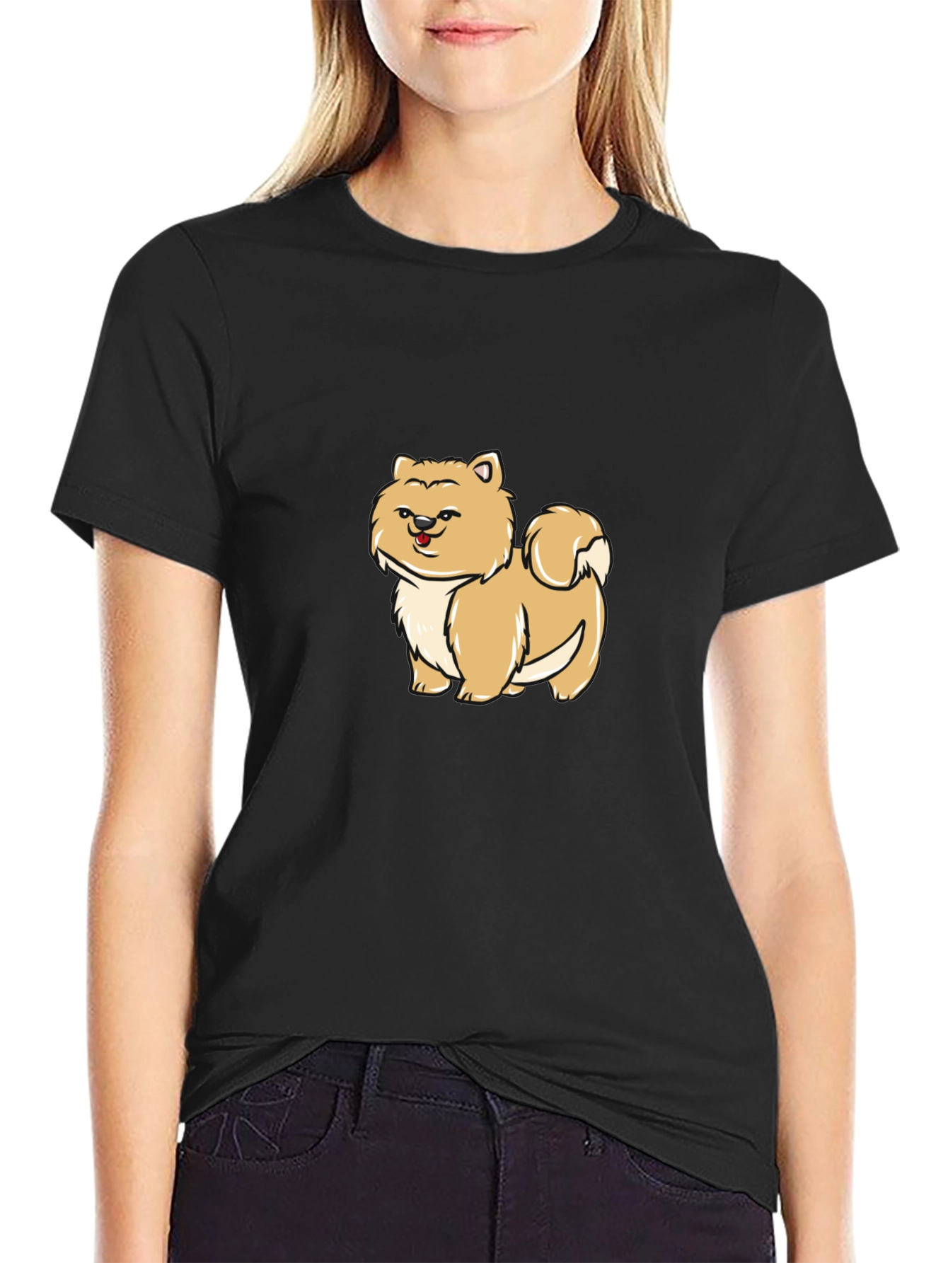 Cute Pomeranian Dog Graphic T-Shirt