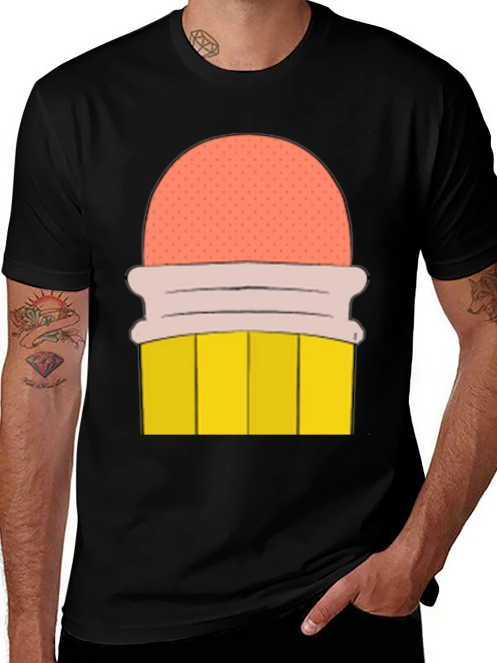 Pencil T-Shirt - Cartoon Graphic Tee
