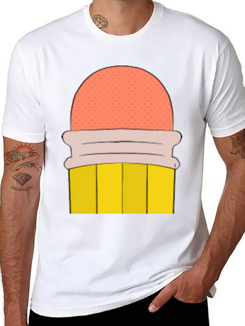 Pencil T-Shirt - Cartoon Graphic Tee