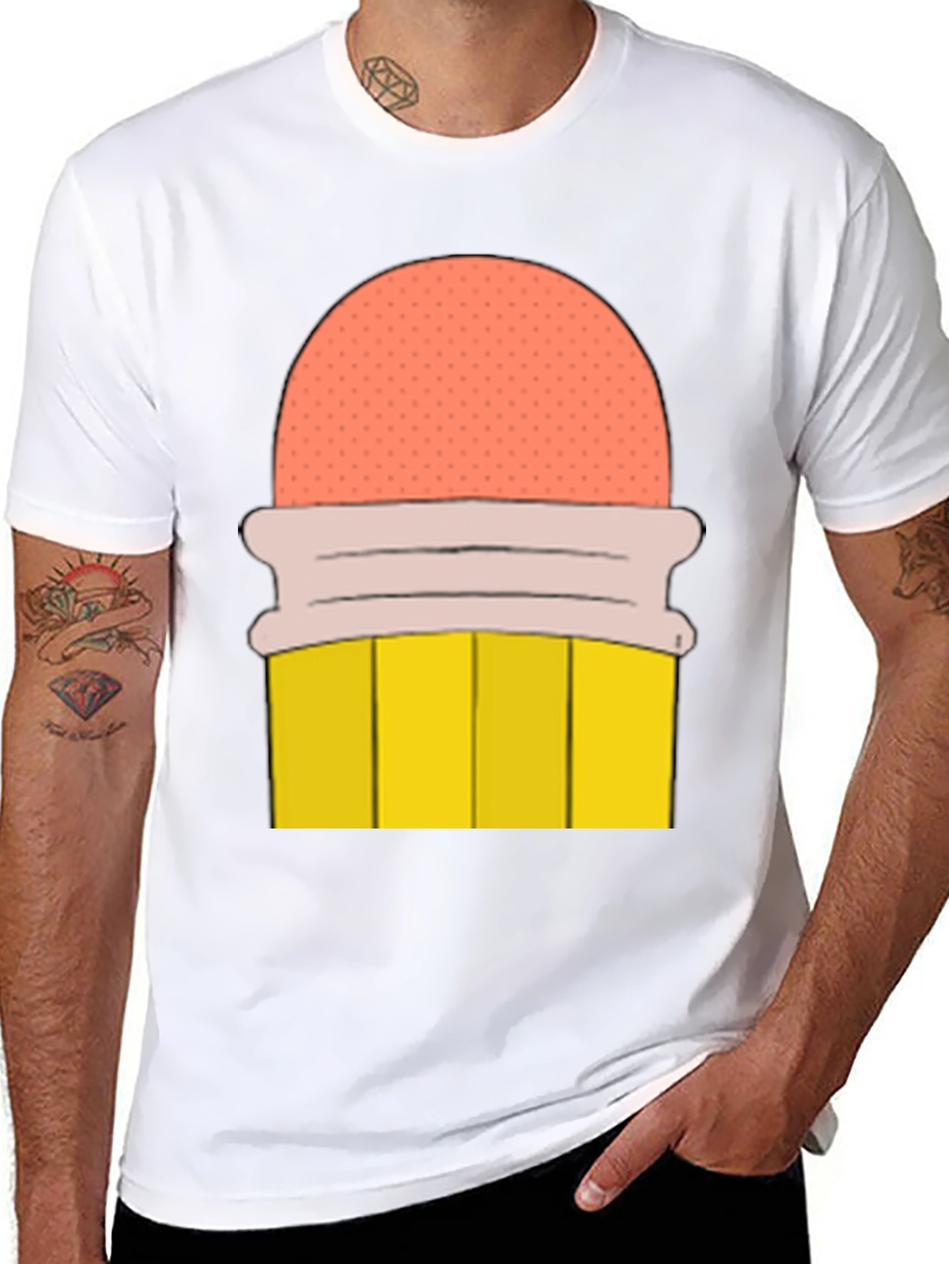Pencil T-Shirt - Cartoon Graphic Tee