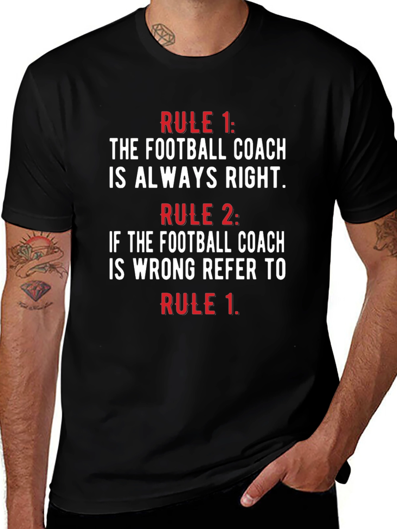 Funny Football Coach Rules T-Shirt