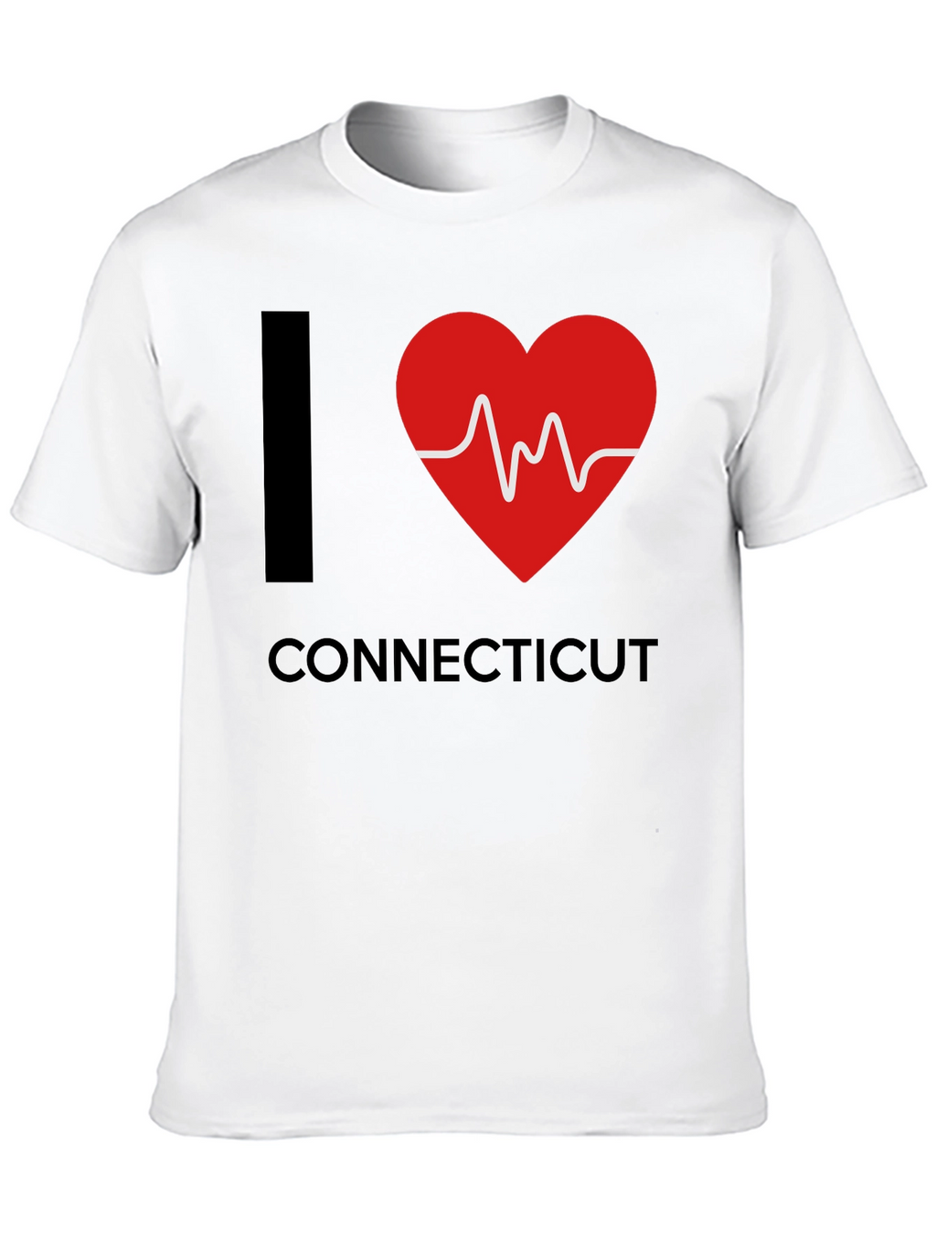 I Heart Connecticut Graphic Tee - Mens Black T-Shirt