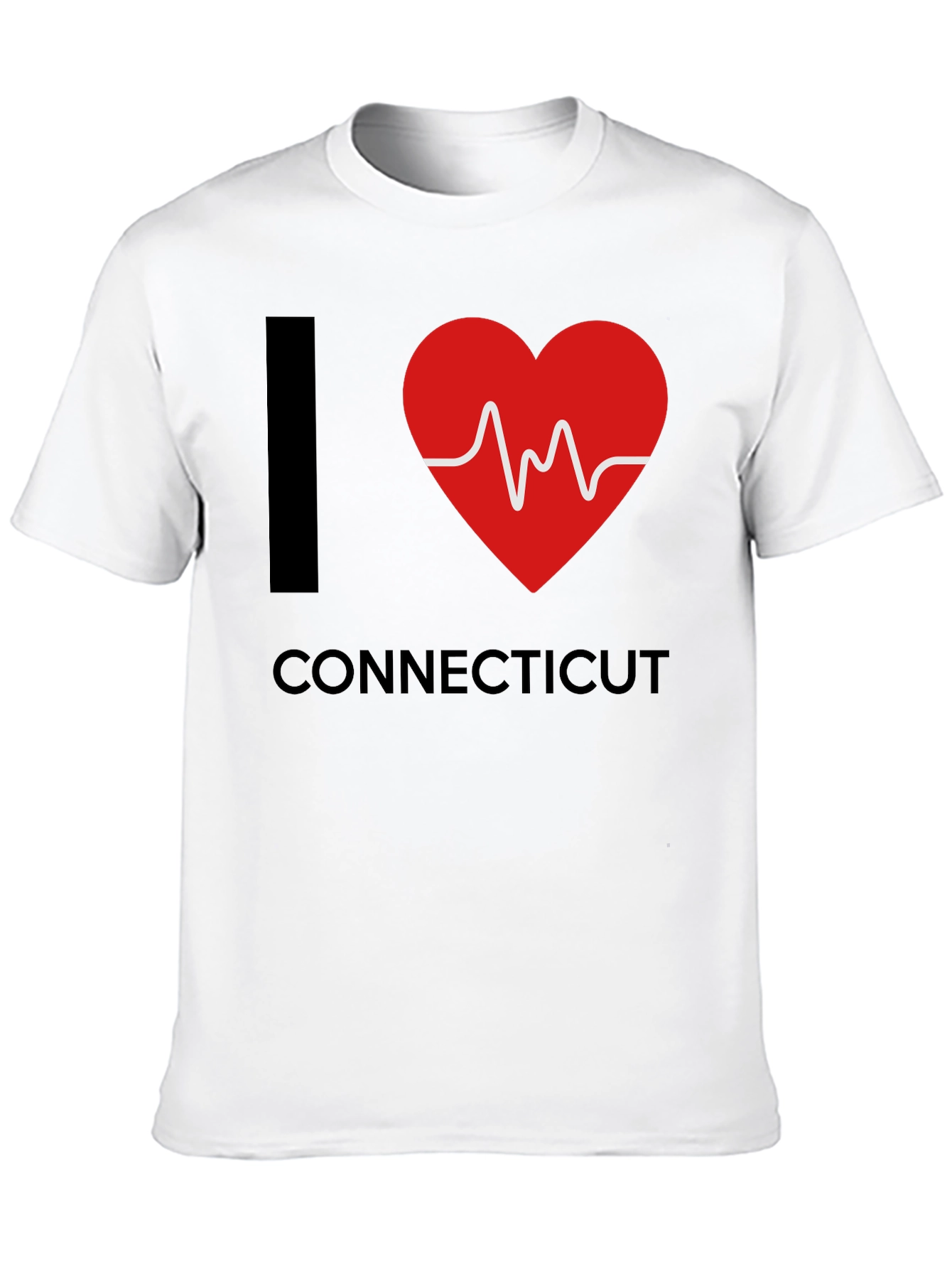 I Heart Connecticut Graphic Tee - Mens Black T-Shirt