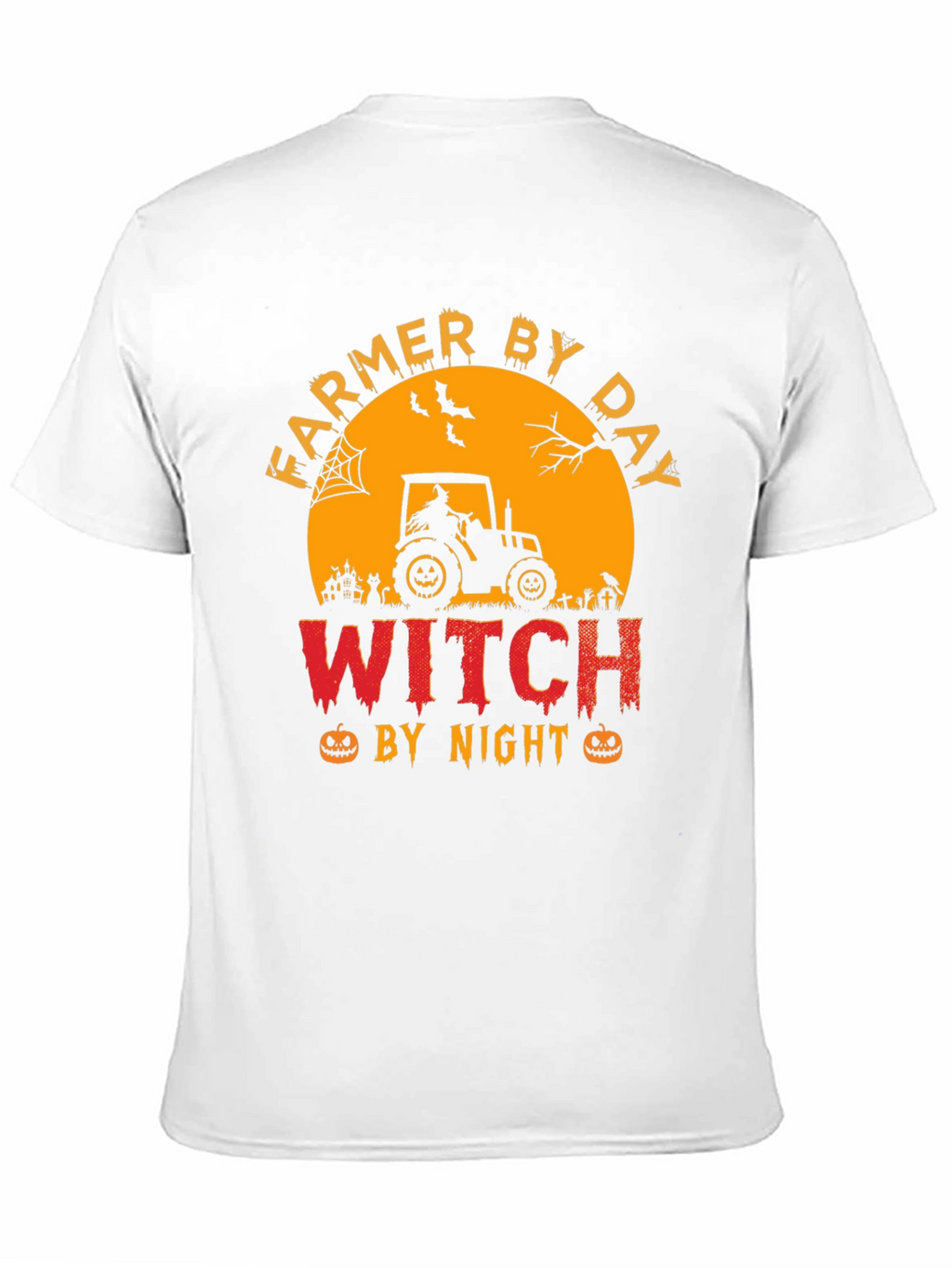 Farmer By Day Witch By Night Halloween T-Shirt
