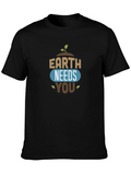 Earth Needs You Graphic Tee - Black