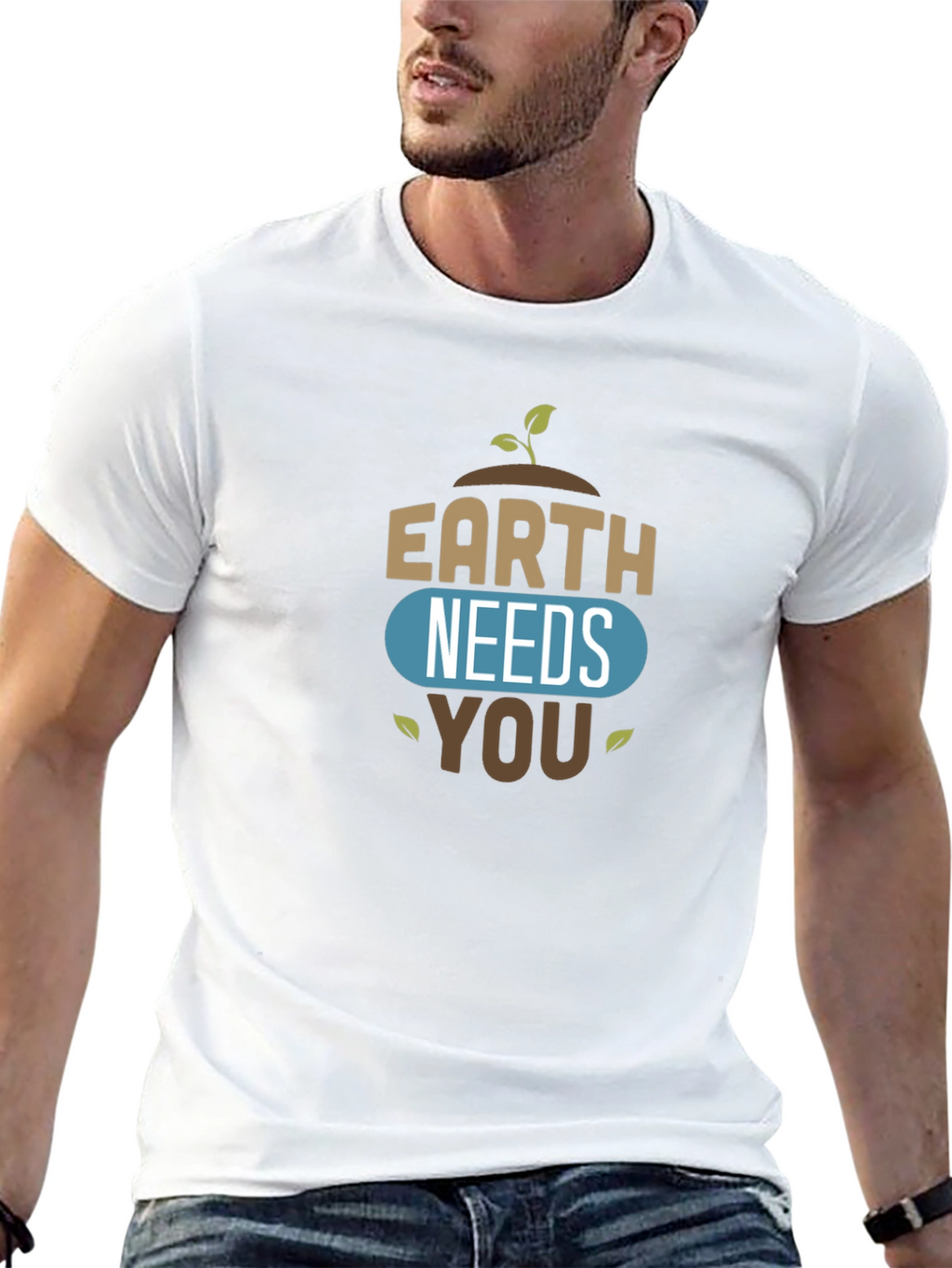 Earth Needs You Graphic Tee - Black