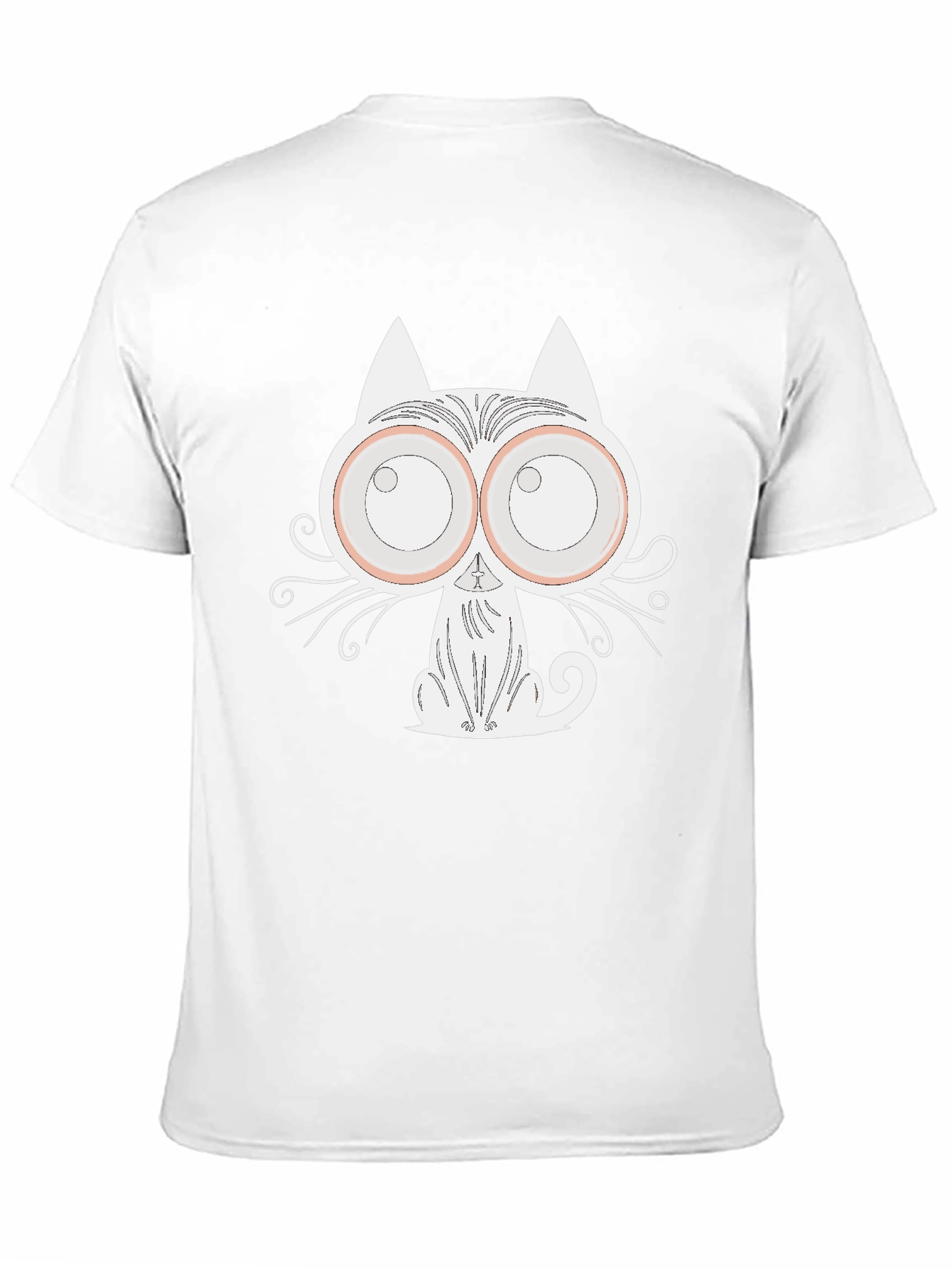 Mens Graphic Tee - Cartoon Cat Design
