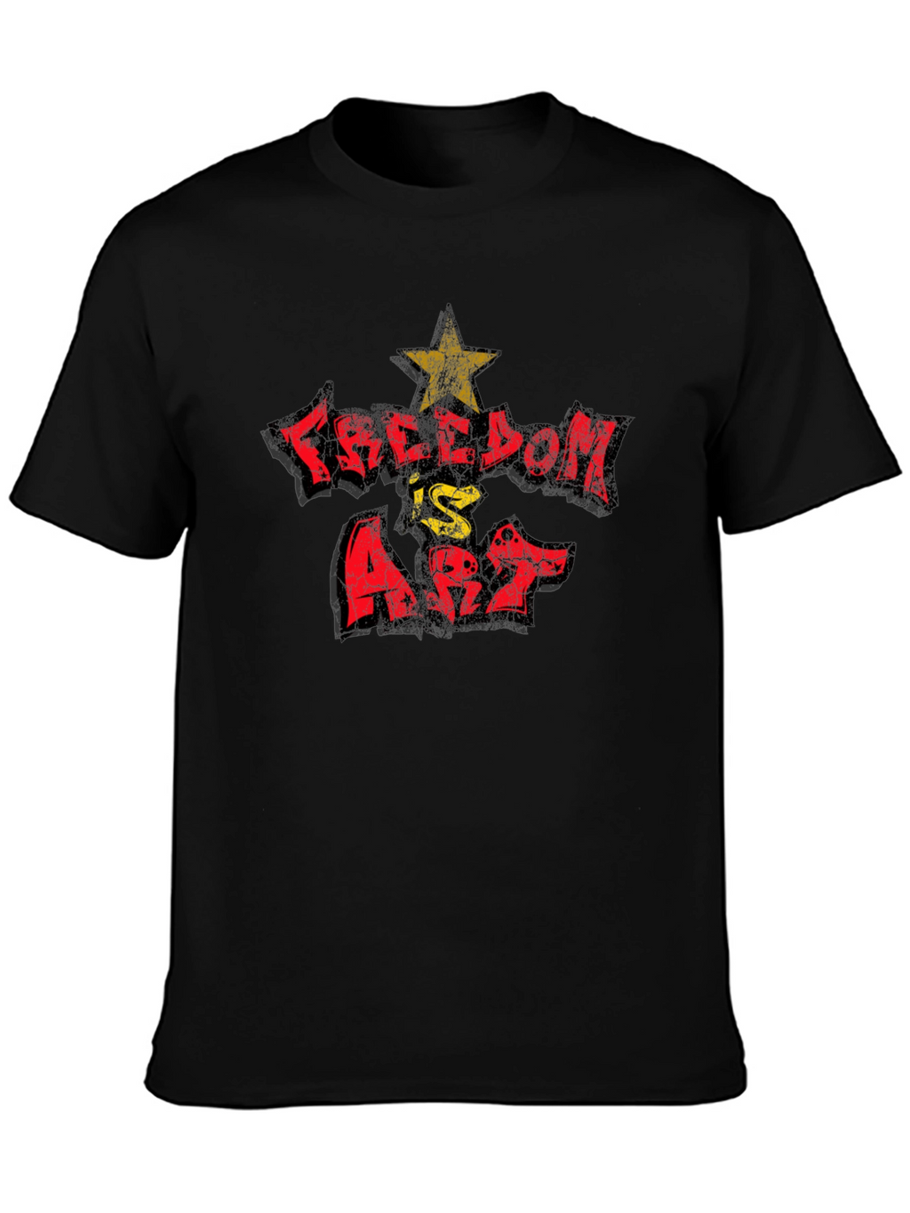 Freedom is Art Graphic Tee - Black
