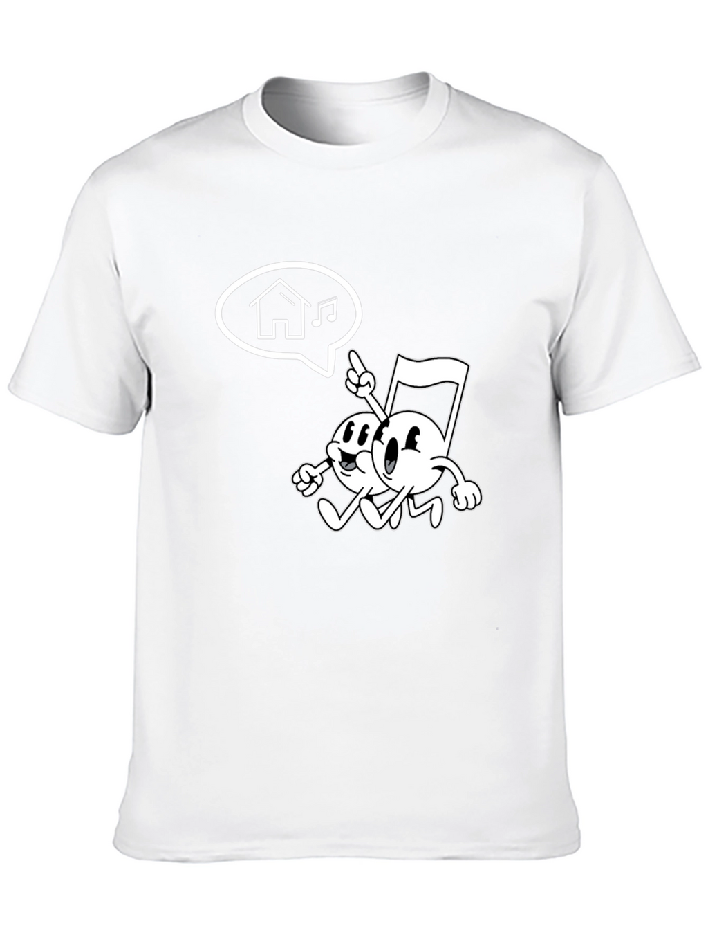 Retro Music Note Graphic Tee