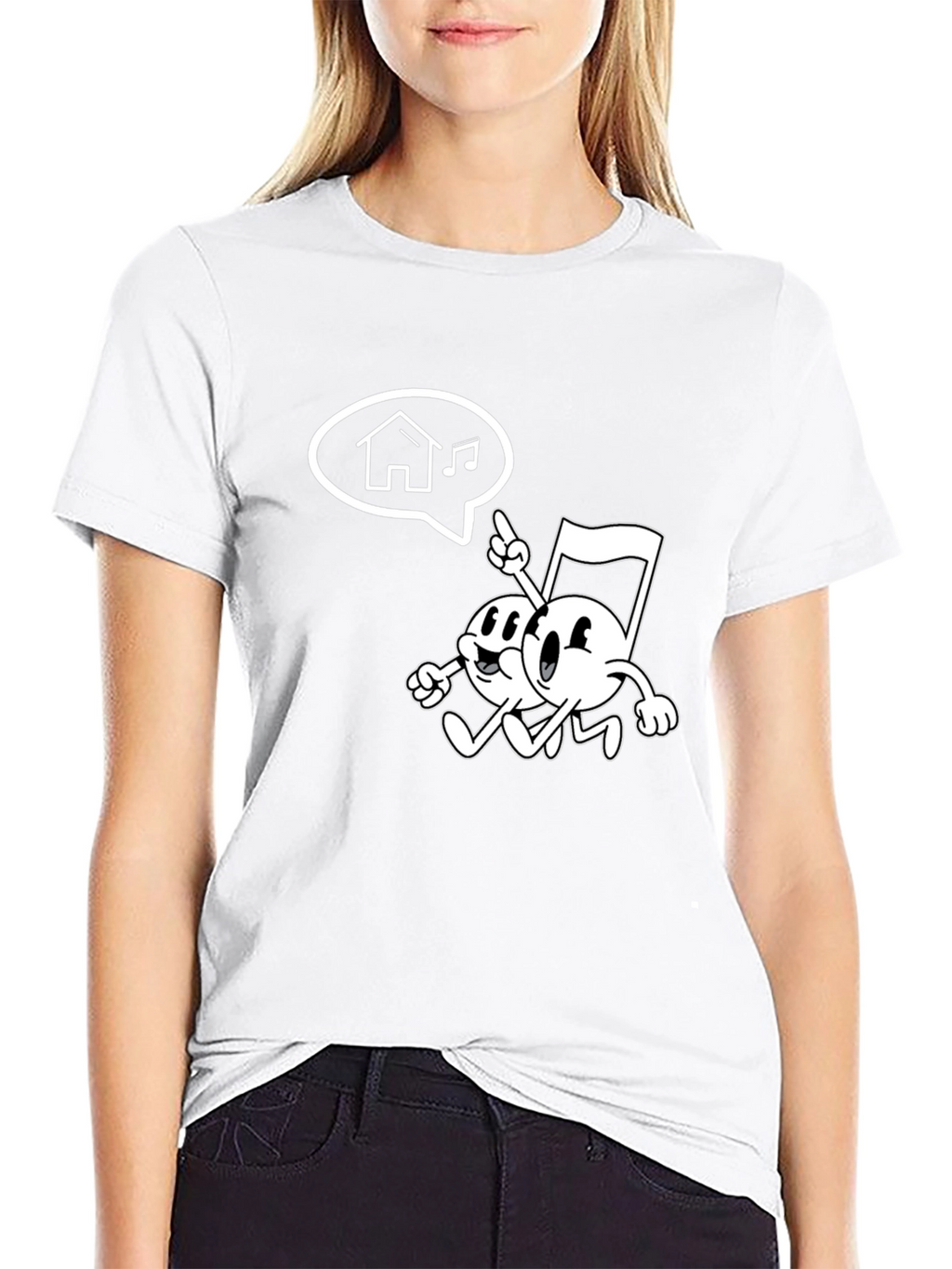 Retro Music Note Graphic Tee