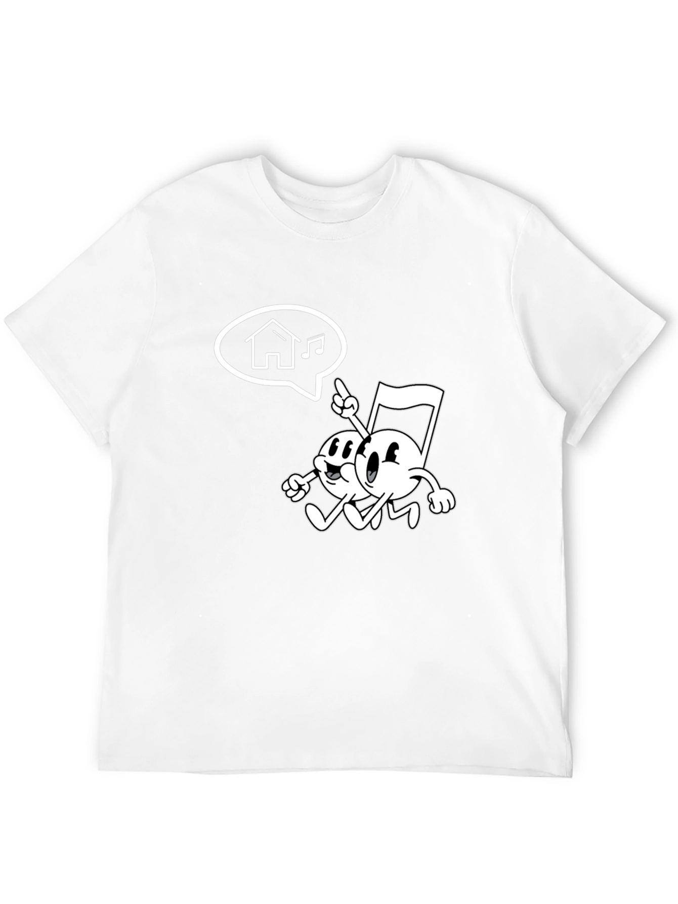 Retro Music Note Graphic Tee