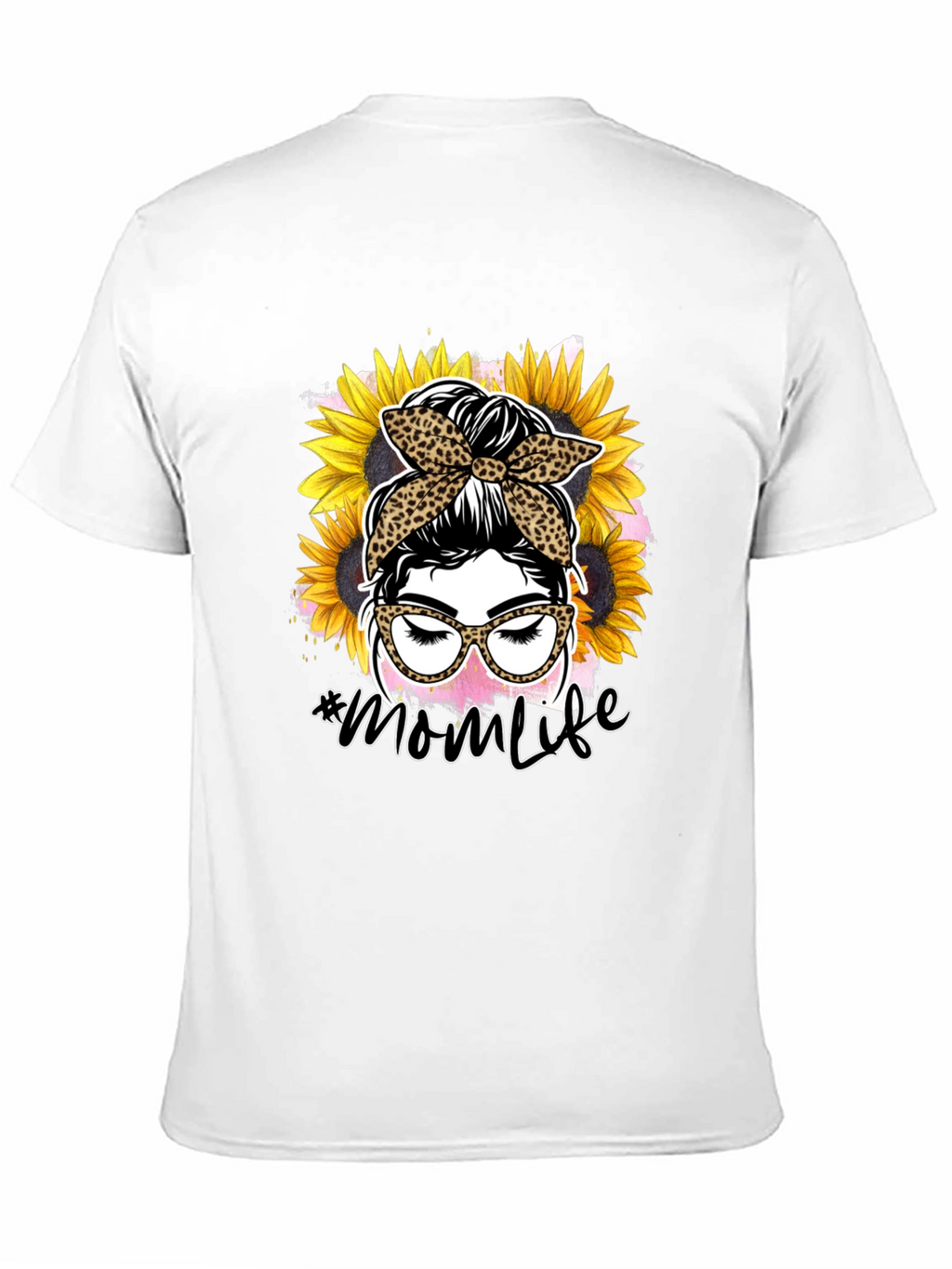 Mom Life Leopard Sunflower Graphic Tee