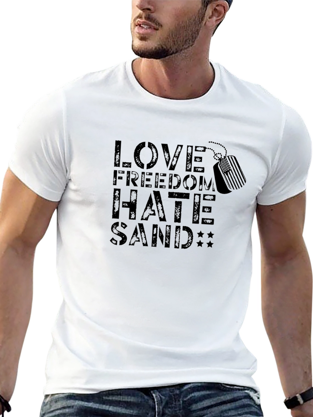 Love Freedom Hate Sand Graphic T-Shirt
