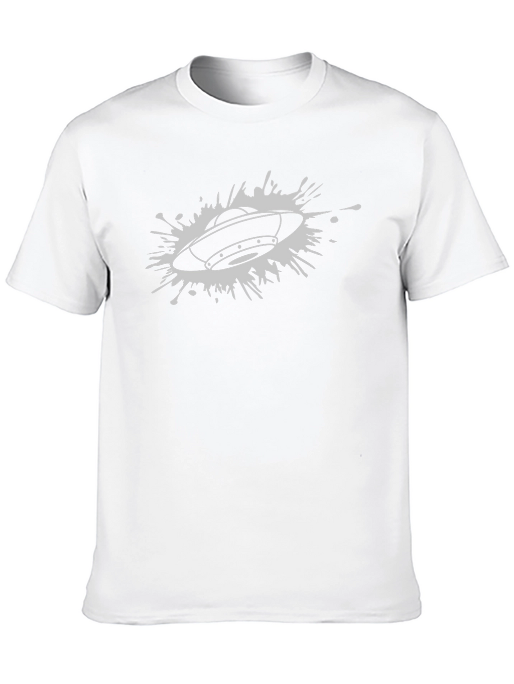UFO Graphic T-Shirt - Black Cotton Blend