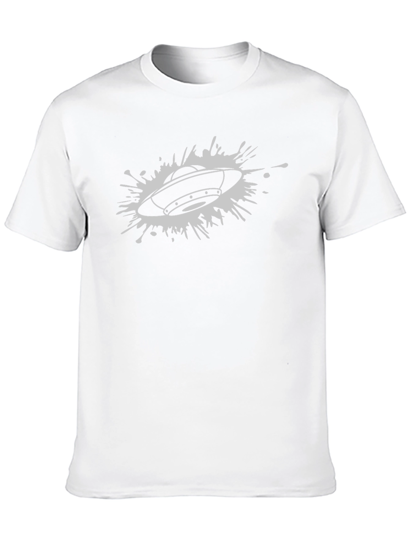 UFO Graphic T-Shirt - Black Cotton Blend
