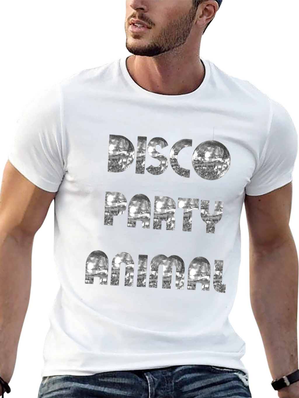 Disco Party Animal Graphic Tee
